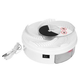 USB Powered Electric Fly Trap Automatic Flycatcher Rotating Fly Pest Repellent Tool For Home Kitchen Restaurant (Color: White)