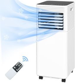10000 BTU Mobile Air Conditioner For Cooling And Dehumidifying, Remote Control, 24H Timer, LED Display, Black (Color: Black)